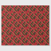 Poinsettia Weihnachtsfeiertag Geschenkpapier (Flach)