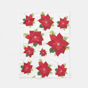 Poinsettia Weihnachtsfeiertage Blume Fleece Blanke