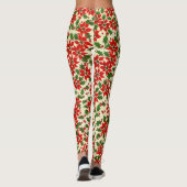 Poinsettia Weihnachtsfest Party Hochwertige Leggin Leggings (Rückseite)