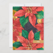 Poinsettia Weihnachtsgebäck Foto Feiertagskarte (Rückseite)