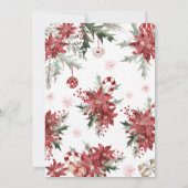 Poinsettia Weihnachtsgebäck Party Einladung (Rückseite)