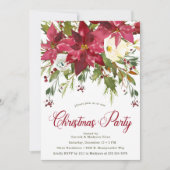 Poinsettia Weihnachtsgebäck Party Einladung