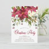 Poinsettia Weihnachtsgebäck Party Einladung