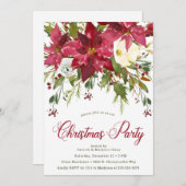 Poinsettia Weihnachtsgebäck Party Einladung
