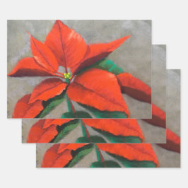 Poinsettia Weihnachtsgeschenke Geschenkpapier Set