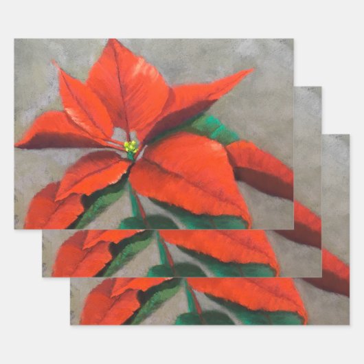 Poinsettia Weihnachtsgeschenke Geschenkpapier Set (Set)