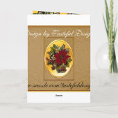 Poinsettia-Weihnachtsgruß-Karte Feiertagskarte (Rückseite)