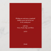 Poinsettia Weihnachtsgrüße FOTO Feiertagskarte (Rückseite)