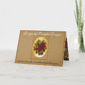 Poinsettia Weihnachtskarte Feiertagskarte (Rückseite)