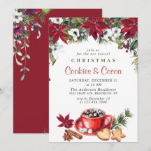 Poinsettia Weihnachtskost & Cocoa Feiertag Party