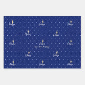 Poinsettia Weihnachtsmann Stern von Bethlehem Weih Geschenkpapier Set (Vorderseite 3)