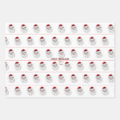 Poinsettia Weihnachtsmann Stern von Bethlehem Weih Geschenkpapier Set (Vorderseite 2)