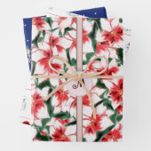 Poinsettia Weihnachtsmann Stern von Bethlehem Weih Geschenkpapier Set (Beispiel)