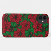 Poinsettia, Weihnachtsmuster Case-Mate iPhone Hülle (Rückseite (Horizontal))