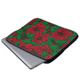 Poinsettia, Weihnachtsmuster Laptopschutzhülle (Vorne Knopf)
