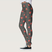 Poinsettia Weihnachtsmuster-Leggings Leggings (Links)
