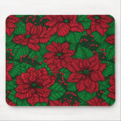 Poinsettia, Weihnachtsmuster Mousepad (Vorne)