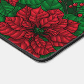 Poinsettia, Weihnachtsmuster Schreibtischunterlage (Ecke)
