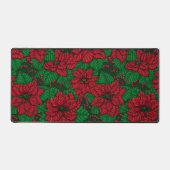 Poinsettia, Weihnachtsmuster Schreibtischunterlage (Vorderseite)