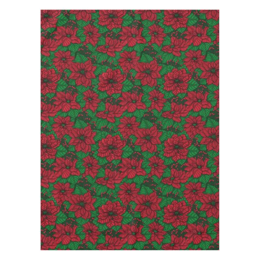 Poinsettia, Weihnachtsmuster Tischdecke (Vorderseite)