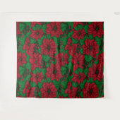 Poinsettia, Weihnachtsmuster Wandteppich (Vorderseite (Horizontal))
