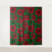Poinsettia, Weihnachtsmuster Wandteppich (Vorderseite)