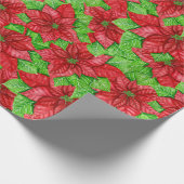 Poinsettia Weihnachtsmuster Wrapping P Geschenkpapier (Ecke)