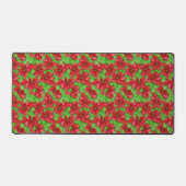 Poinsettia Weihnachtsmuster Wrapping P Schreibtischunterlage (Vorderseite)