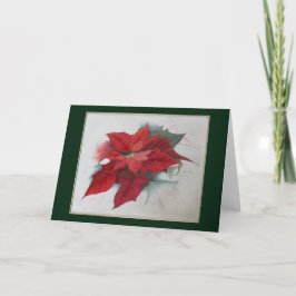 Poinsettia-WeihnachtsÖlgemälde Feiertagskarte