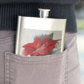 Poinsettia-WeihnachtsÖlgemälde Flachmann (Beispiel)