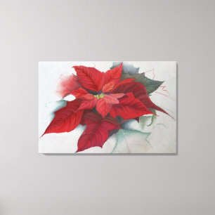 Poinsettia WeihnachtsÖlgemälde Leinwanddruck