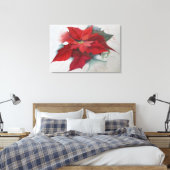Poinsettia WeihnachtsÖlgemälde Leinwanddruck (Insitu (Schlafzimmer))