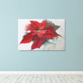 Poinsettia WeihnachtsÖlgemälde Leinwanddruck (Insitu (Holzboden))