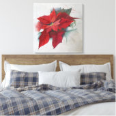 Poinsettia-WeihnachtsÖlgemälde Leinwanddruck (Insitu (Schlafzimmer))