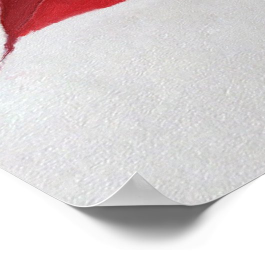 Poinsettia WeihnachtsÖlgemälde Poster (Ecke)