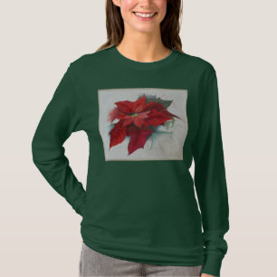 Poinsettia WeihnachtsÖlgemälde T-Shirt