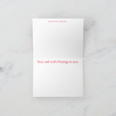 Poinsettia Weihnachtspferd Feiertagskarte (Innenseite)