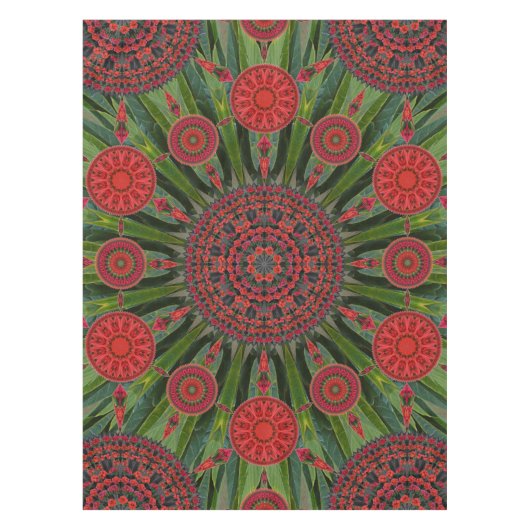 Poinsettia-Weihnachtstischdecke Tischdecke (Vorderseite)