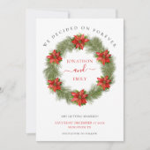 Poinsettia WeihnachtsWedding Save the Date (Vorderseite)