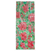 Poinsettia Weinbeutel Geschenktüte Für Weinflaschen (Rückseite)