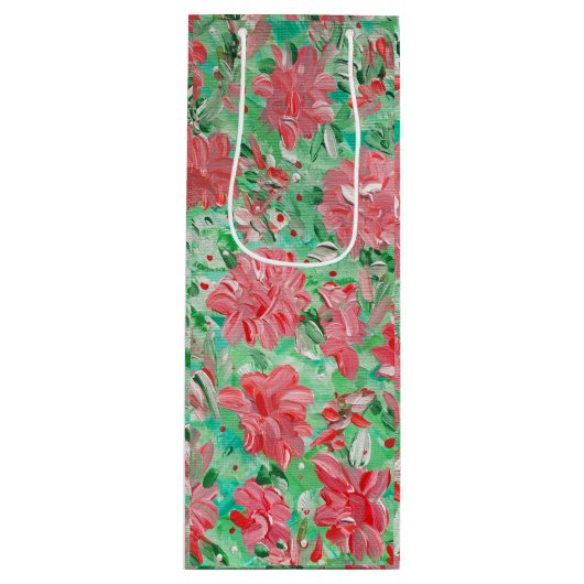 Poinsettia Weinbeutel Geschenktüte Für Weinflaschen (Vorderseite)