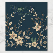 Poinsettia Weinetikett (Einzelnes Label)