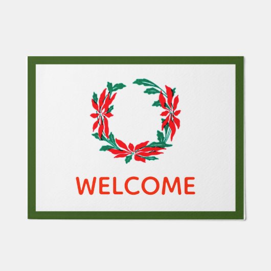 Poinsettia Welcome Mat Fußmatte (Vorderseite)