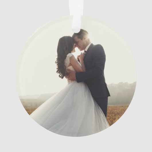 Poinsettia Winter Botanic Monogram Christmas Ornament (Rückseite)