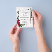 Poinsettia Winter Christmas Blumenrahmen Budget Flyer (Gruppe)