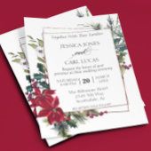 Poinsettia Winter Christmas Blumenrahmen Budget Flyer