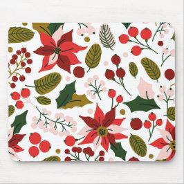 Poinsettia Winterferien-Maus Mousepad