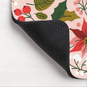 Poinsettia Winterferien-Maus Mousepad (Ecke)