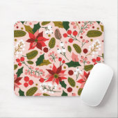 Poinsettia Winterferien-Maus Mousepad (Mit Mouse)