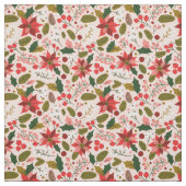 Poinsettia Winterferien Stoff (Muster)
